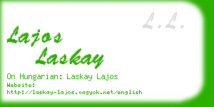 lajos laskay business card